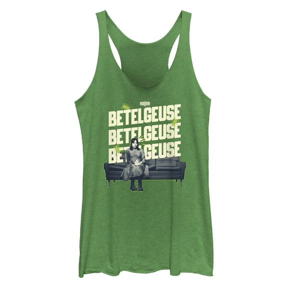Women's Beetlejuice Beetlejuice Recently Deceased Book Astrid  Racerback Tank Top