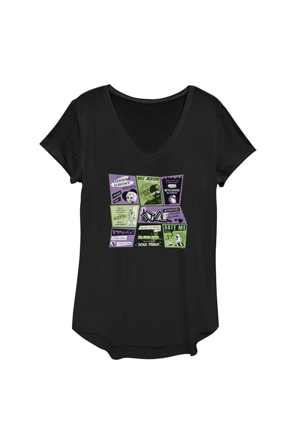 Women's Beetlejuice Beetlejuice Retro Ads Graphic T-Shirt