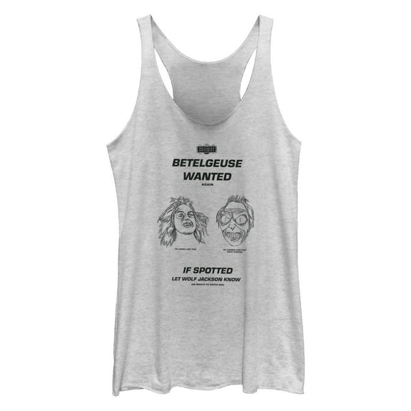 Women's Beetlejuice Beetlejuice Wanted Again Racerback Tank Top