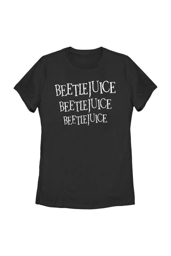 Women's Beetlejuice Distressed Logo Graphic T-Shirt