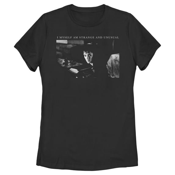Women's Beetlejuice Lydia I Myself Am Strange and Unusual Graphic T-Shirt