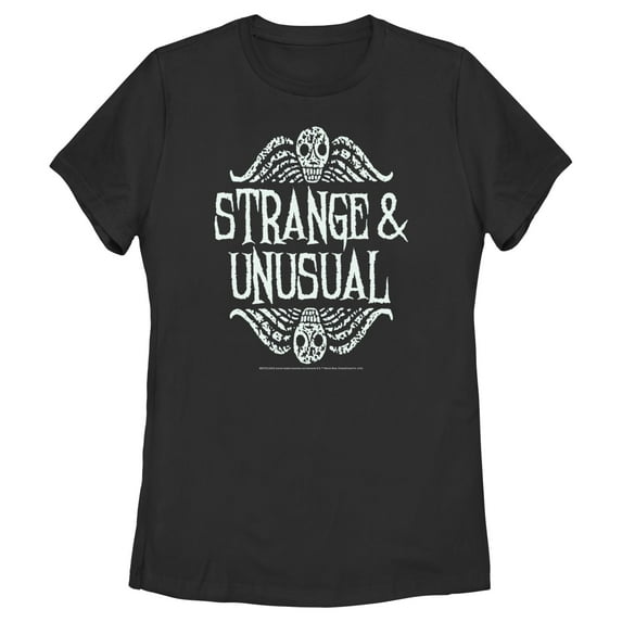 Women's Beetlejuice Strange and Unusual Quote Graphic T-Shirt