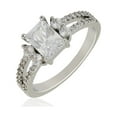 thumbnail image 1 of Women's Believe in Brilliance Fine Silver Plate AAA CZ Engagement Ring in Size 7, 1 of 4