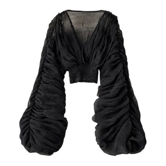 Women's Bell Sleeve Tops Lace Blouses for Evening Wear One Size Fit Most