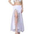 thumbnail image 1 of Women's Belly Dance Performance Maxi Skirt Sparkle Mesh Ruffle High-Slit Belly Dance Long Skirt, 1 of 5