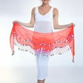 thumbnail image 1 of Women's Belly Dance Scarf Skirts Hand Sewn Hip Scarf with Coins for Bellydance Yoga, 1 of 5