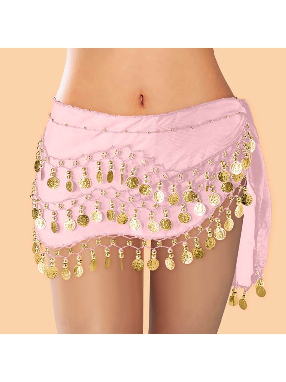 Women's Belly Dance Scarf Wrap Skirt Waistband Flowy Bohemian Gypsy Skirt For Performances And Parties