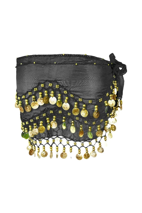 Women's Belly Hip Scarf Sequin Tassel Waist Chain Hip Scarf Performance Waist Cover Fringe Dance Belt for Women