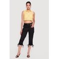 thumbnail image 1 of Women's Belted Capri Cargo Pants with Ruched Drawstring Hem, 1 of 4