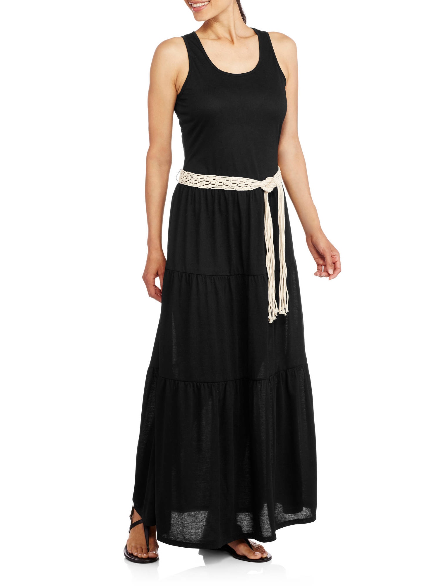 Women's Belted Maxi Dress - image 1 of 2