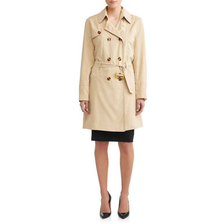 Women's trench hot sale coat walmart