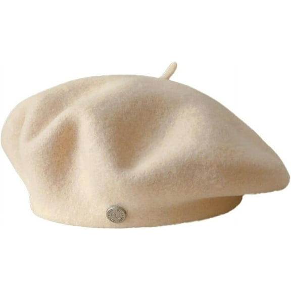 Women's Beret Classic French Wool Hat Artist Beret Winter Solid Colour French Beanie Hat Vintage Beret