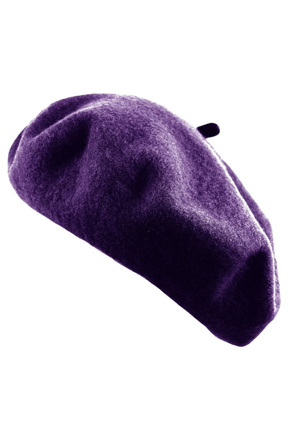 Women's Beret Hat French Style Artist Cap Solid Color TZ Promise Wool Casual Classic