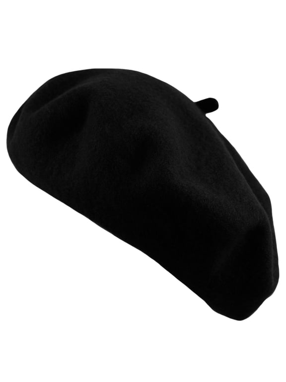 Women's Beret Hat French Style Artist Cap Solid Color TZ Promise Wool Casual Classic