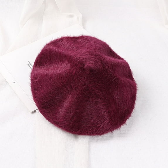 Women's Berets Autumn And Winter Hats Women'S Versatile Trendy Artist Hats Knitted And Warm Women's Accessories Berets M