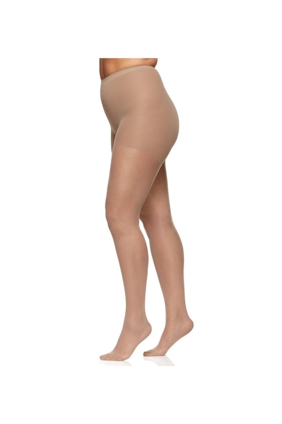 Women's Berkshire 4489 Plus Size Silky Sheer Control Pantyhose (Natural Tan Q Petite)