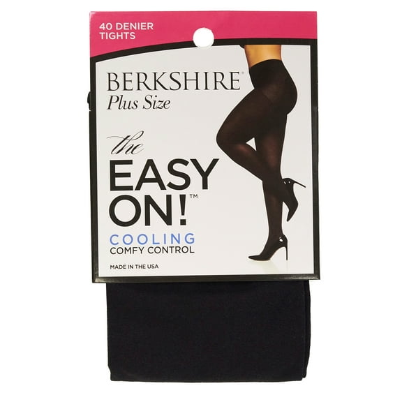 Women's Berkshire 5035 Easy On Plus Size Cooling Tights (Black 5/6X)