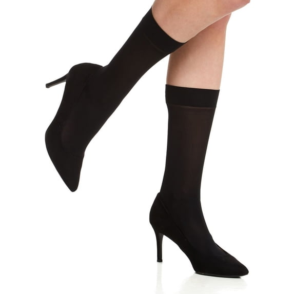 Women's Berkshire 6523 Opaque Trouser Knee High - 3 Pack (Black O/S)