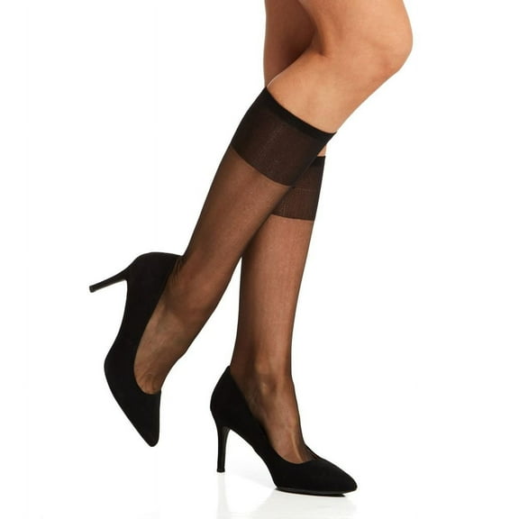 Women's Berkshire 6525 Ultra Sheer Knee High - 3 Pack (Fantasy Black O/S)