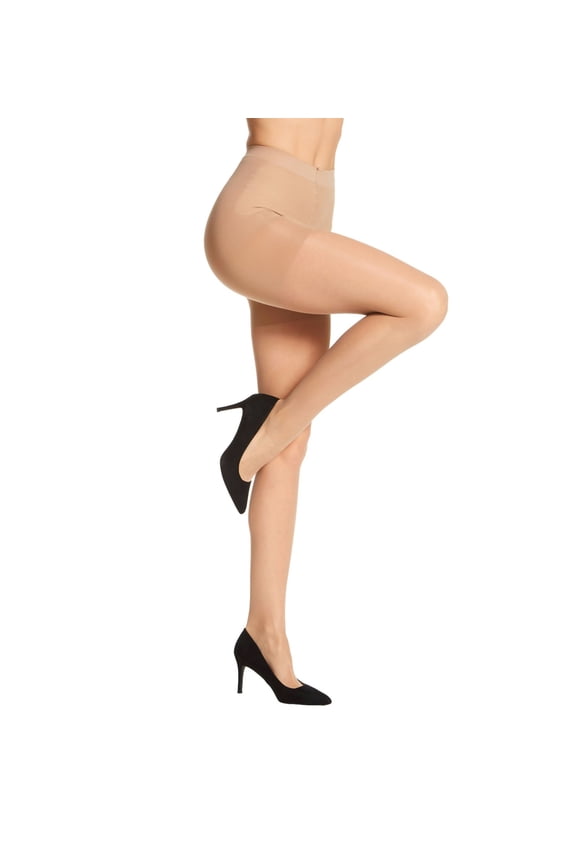 Women's Berkshire 8216 Flat Tummy Sheer Shaper Pantyhose (Nude Petite)