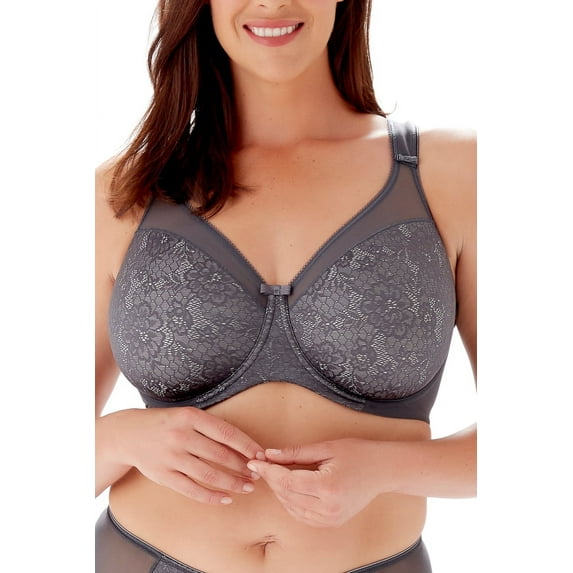 Women's Berlei B521 Beauty Everyday Underwired Minimizer Bra (Dark Grey 38E)