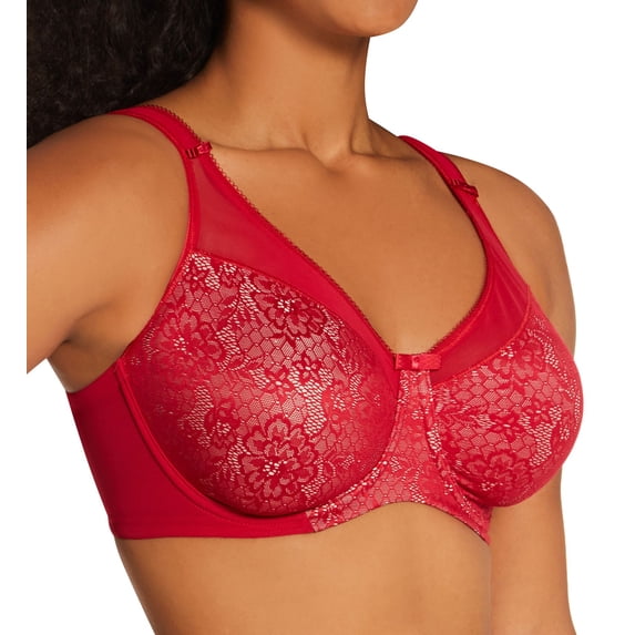 Women's Berlei B521 Beauty Everyday Underwired Minimizer Bra (Passion Red 34C)