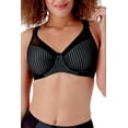 thumbnail image 1 of Women's Berlei B541 Beauty Stripe Underwired Minimizer Bra (Black 38D), 1 of 8