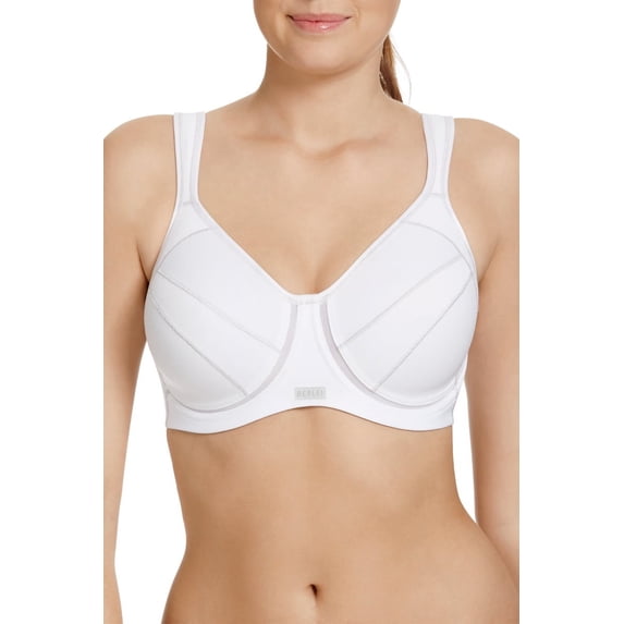 Women's Berlei Y533WB Full Support Medium Impact Underwire Sports Bra (White 32FF)