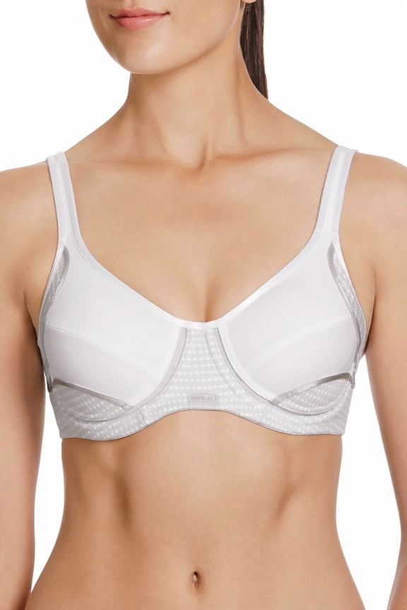 Women's Berlei YYN7 Electrify Underwire High Impact Mesh Sports Bra (White 32A)