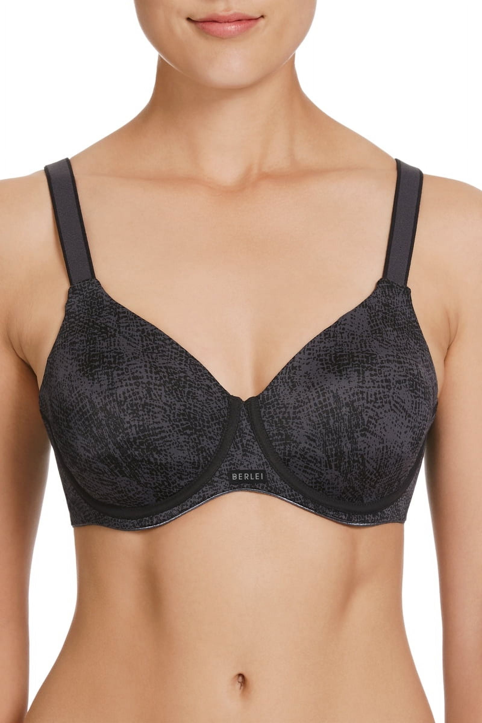 Women s Berlei Y533WB Full Support Medium Impact Underwire Sports Bra Black 44C Walmart