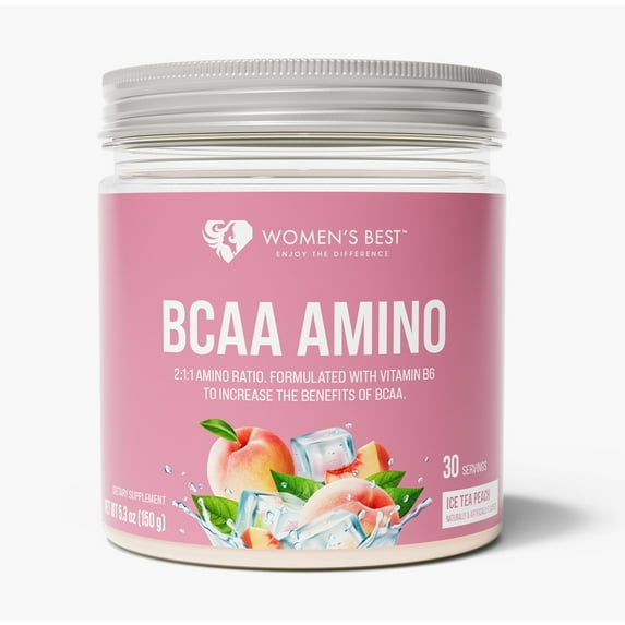 Women's Best BCAA Amino Acids Powder, Peach Ice Tea, 150g, 5.3 oz
