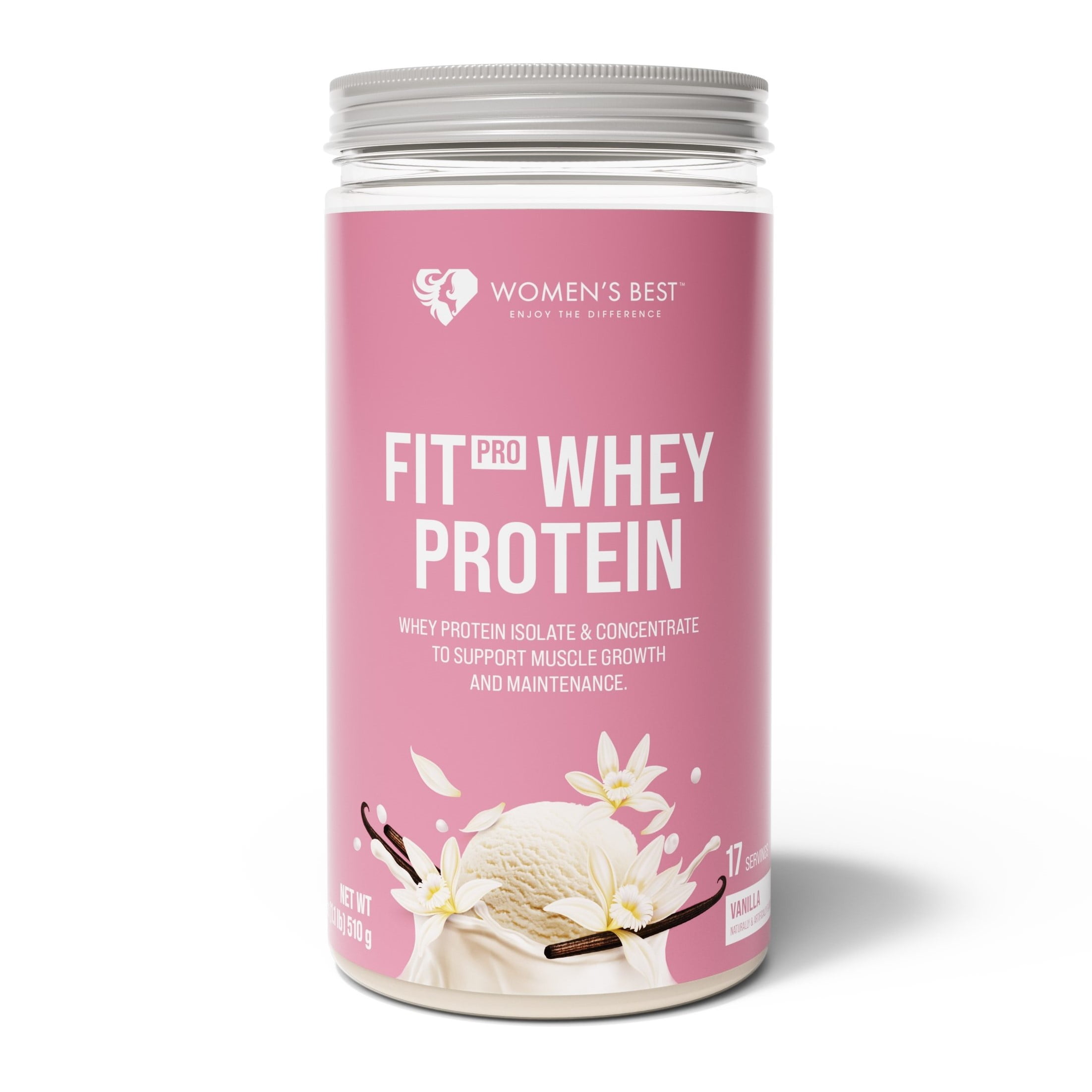 Women's Best Fit Pro Premium Whey Protein Powder, Vanilla, 24g Protein, 18  oz 