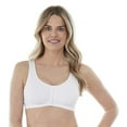 thumbnail image 1 of Bestform Comfortable Unlined Wireless Cotton Stretch Sports Bra with Front Closure 5006014, 1 of 11
