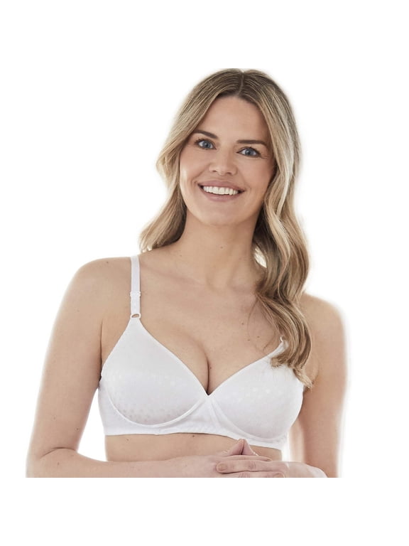 Women's Bestform 5006238 Patterned Wireless Cotton Light Padding Bra (White 38B)