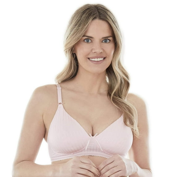 Bestform 5006248 Striped Wireless Cotton Bra with Lightly-Lined Cups
