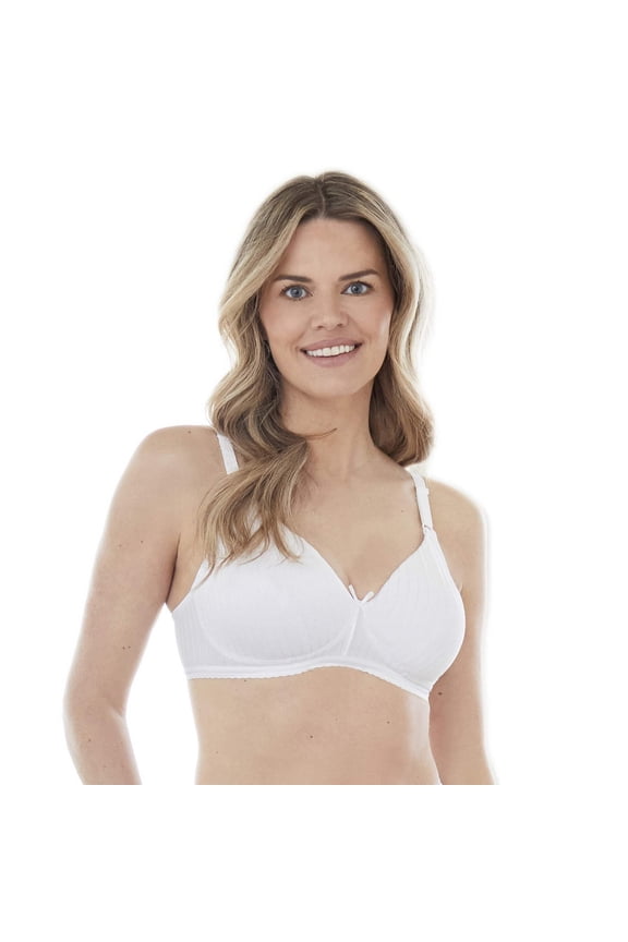 5006248 Striped Wireless Cotton Bra with Lightly-Lined Cups