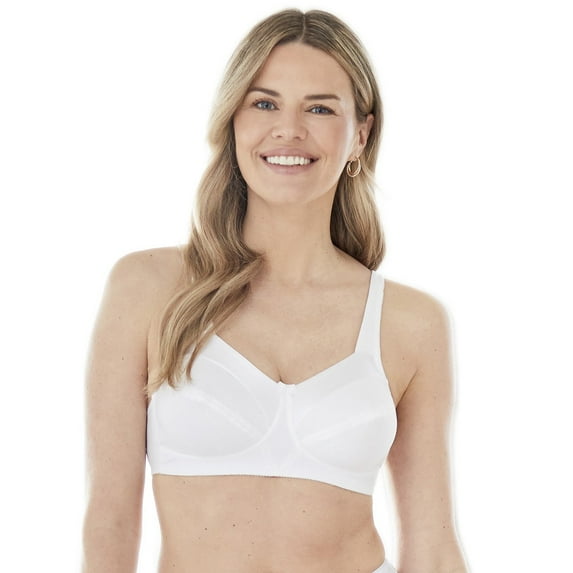 Bestform 5006715 Satin Trim Wireless Cotton Bra with Unlined Cups