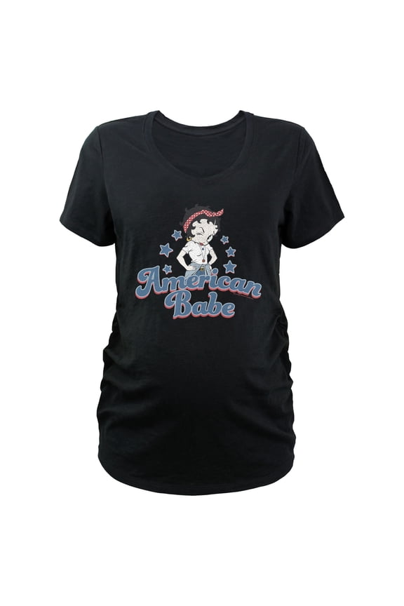 Women's Betty Boop American Babe Graphic Maternity T-Shirt