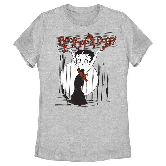 Women's Betty Boop Boop-Oop-A-Doop Spotlight Graphic Tee Athletic Heather Small