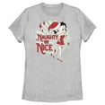 thumbnail image 1 of Women's Betty Boop Christmas Naughty or Nice Betty Graphic Tee Athletic Heather Small, 1 of 4