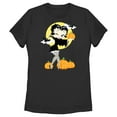thumbnail image 1 of Women's Betty Boop Halloween Pumpkins Graphic Tee Black Medium, 1 of 4