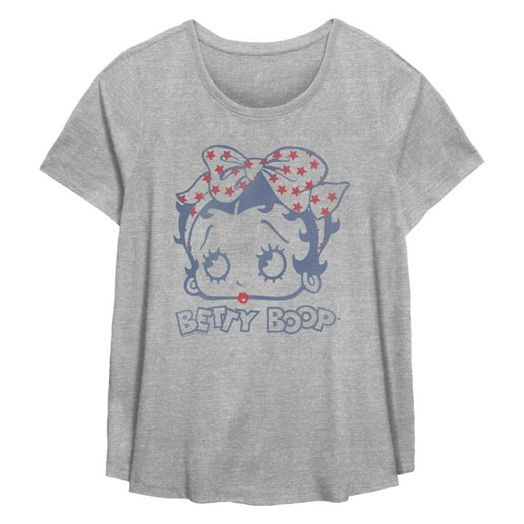 Women's Betty Boop Headband Stars Betty  Graphic T-Shirt