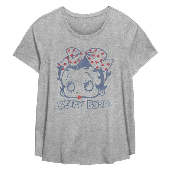Women's Betty Boop Headband Stars Betty Graphic T-Shirt