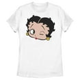thumbnail image 1 of Women's Betty Boop Large Face Graphic Tee White Large, 1 of 4