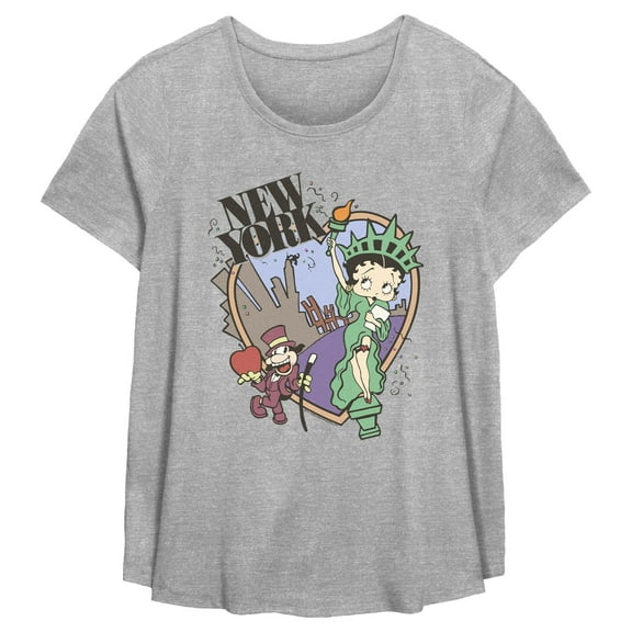 Women's Betty Boop Statue of Betty Graphic T-Shirt