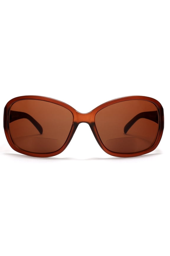 Women's BiFocal Sun Readers Fashion Sunglasses Snooki Poof Nation Sun Readers Brown - 2.5 / Brown