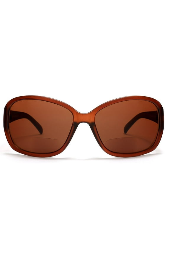 Women's BiFocal Sun Readers Fashion Sunglasses Snooki Poof Nation Sun Readers Brown - 2 / Brown