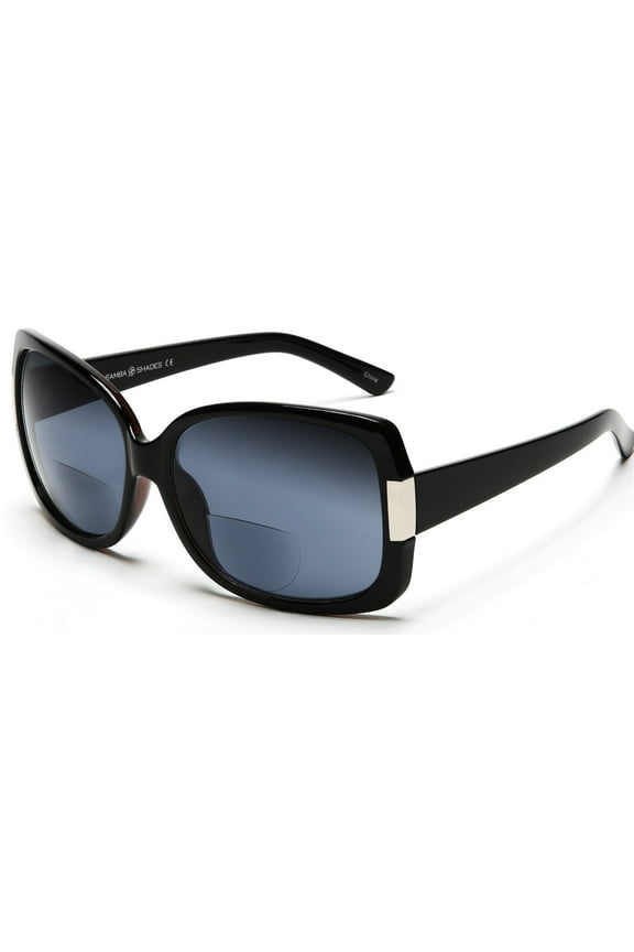 Women's BiFocal Sun Readers Sunglasses Jackie O Black - 4 / Black