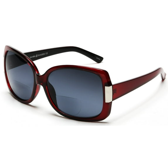 Women's BiFocal Sun Readers Sunglasses Jackie O Red - 3 / Red
