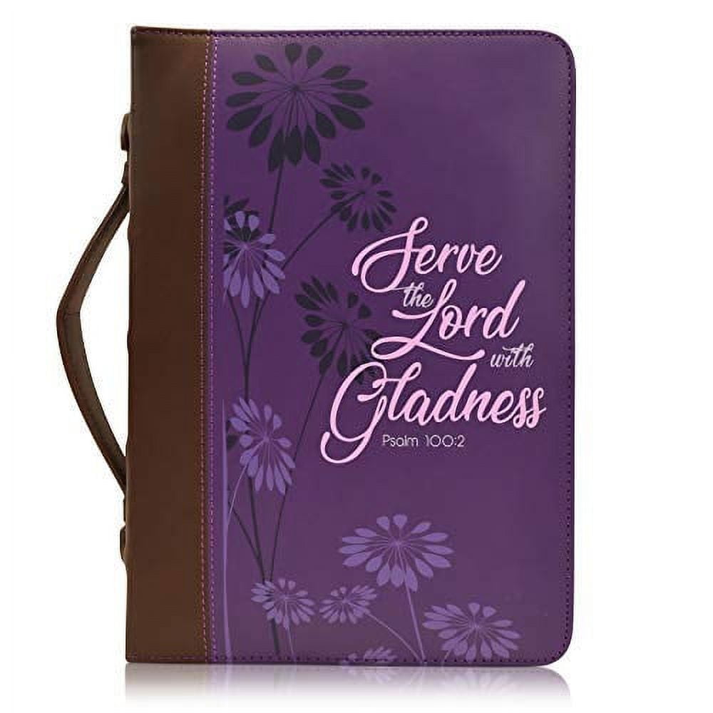Women's Bible Cover, “Serve The Lord with Gladness- Psalm 100:2" by Officewerks